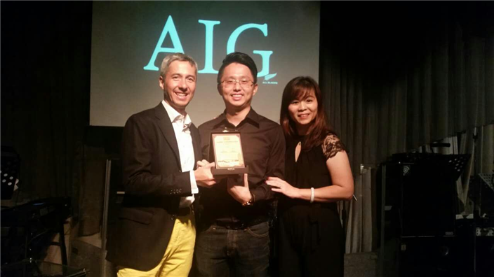 Received Award from CEO AIG Malaysia